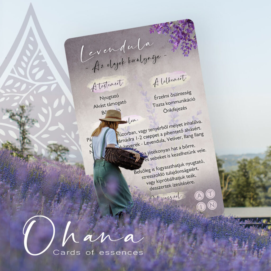 hirdetés levendula négyzetes - Ohanacards esszenciális olaj rajongóknak